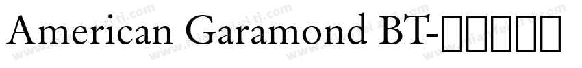 American Garamond BT字体转换